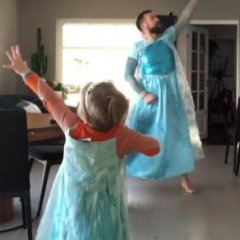 Dad and Son Sing 'Let it Go' But the Costumes Are the Real Story Dad and Son Sing 'Let it Go' But the Costumes Are the Real Story