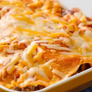 Easy Layered Beef Enchiladas Recipe