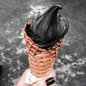 The Ice Cream That's Black As Charcoal