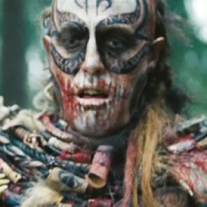 Hugh Grant as a cannibal in Cloud Atlas