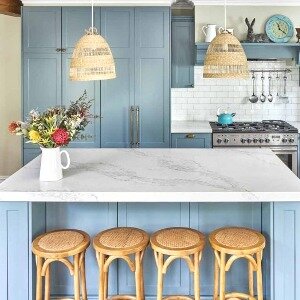 Peel-And-Stick Wallpaper Is The New Kitchen Cabinet 'Paint'