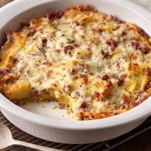 Ham and Cheese Croissant Casserole