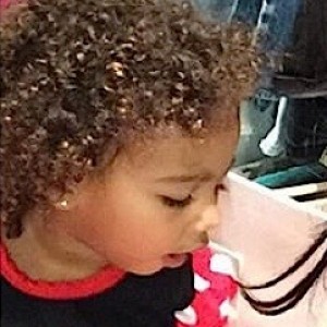 Kim Kardashian Finally Shows Off North West's Curly Hair